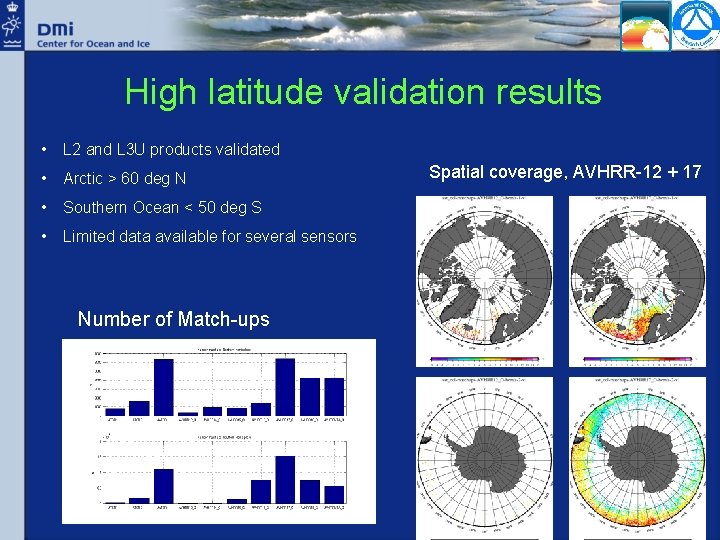 High latitude validation results • L 2 and L 3 U products validated •