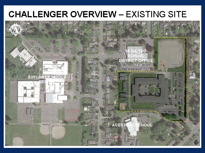 CHALLENGER OVERVIEW – EXISTING SITE MUKILTEO SCHOOL DISTRICT OFFICE EXPLORER MIDDLE SCHOOL ACES HIGH