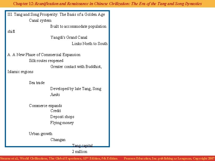 Chapter 12: Reunification and Renaissance in Chinese Civilization: The Era of the Tang and