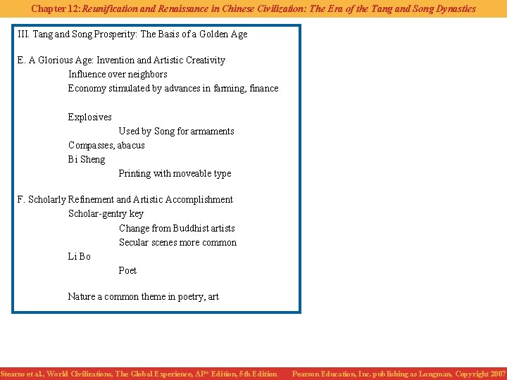 Chapter 12: Reunification and Renaissance in Chinese Civilization: The Era of the Tang and