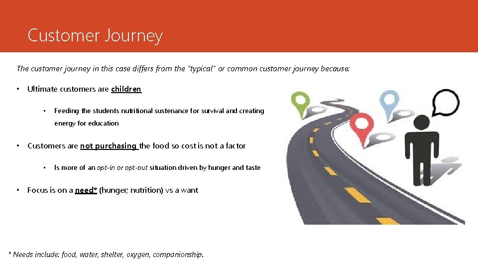 Customer Journey The customer journey in this case differs from the “typical” or common