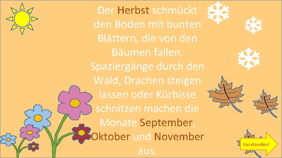 Der Herbst schmückt den Boden mit bunten Blättern, die von den Bäumen fallen. Spaziergänge