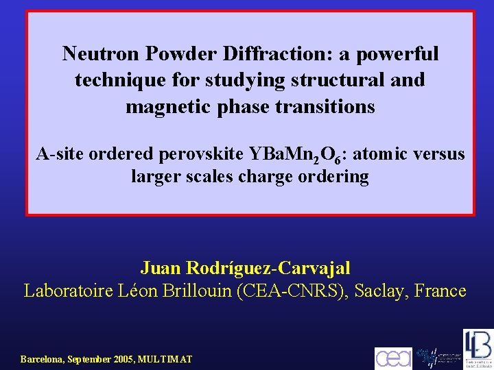 Neutron Powder Diffraction: a powerful technique for studying structural and magnetic phase transitions A-site