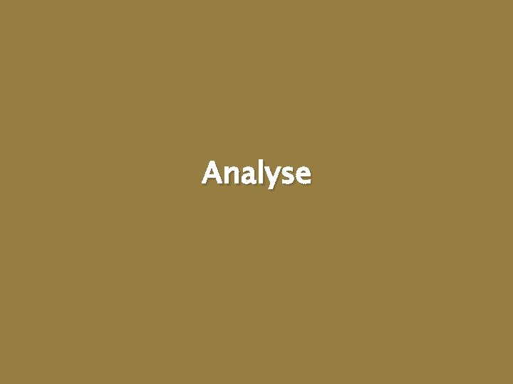 Analyse 