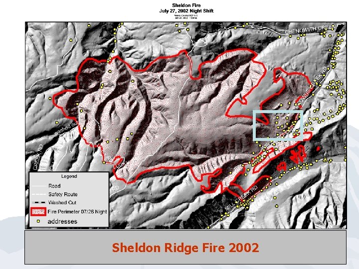 Sheldon Ridge Fire 2002 