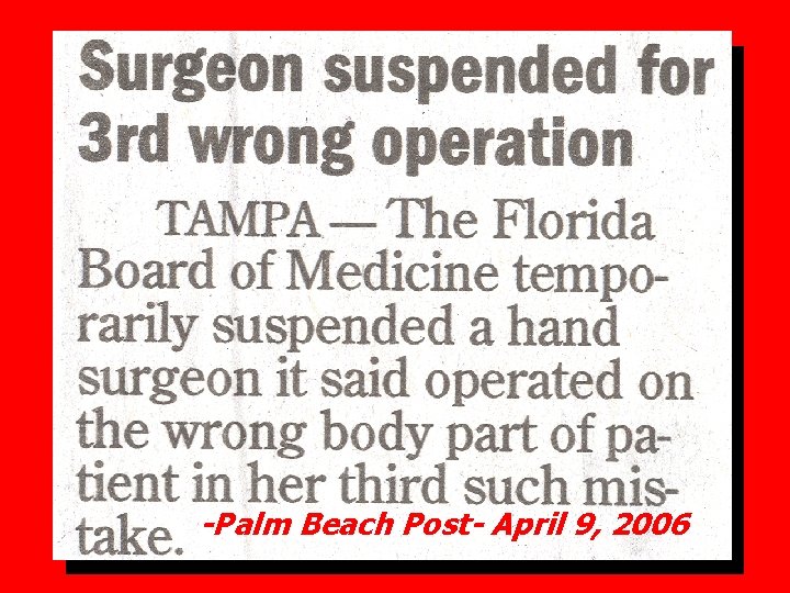 -Palm Beach Post- April 9, 2006 