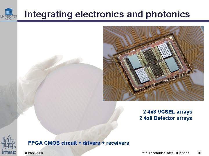 Integrating electronics and photonics 2 4 x 8 VCSEL arrays 2 4 x 8