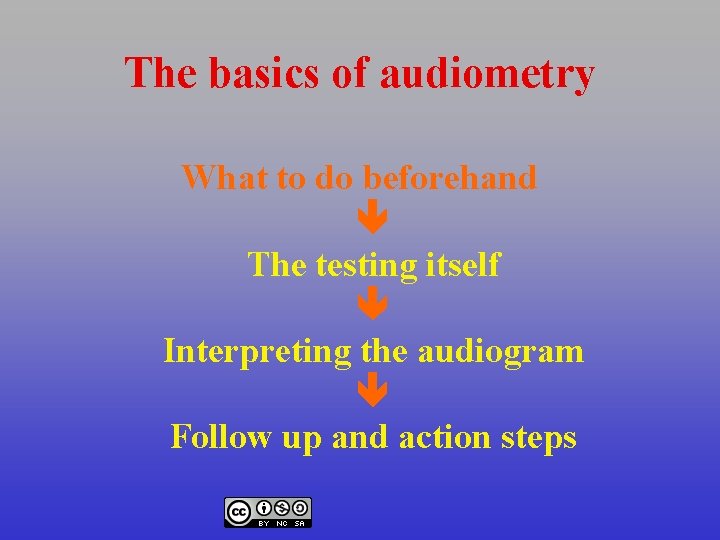 The basics of audiometry What to do beforehand The testing itself Interpreting the audiogram