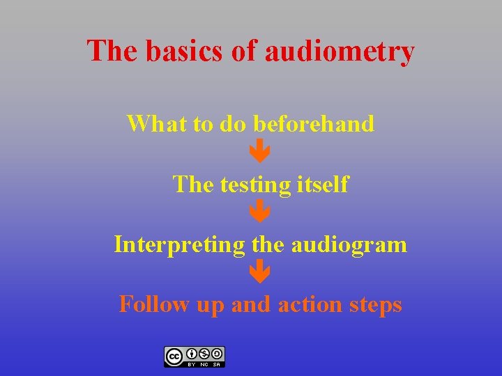 The basics of audiometry What to do beforehand The testing itself Interpreting the audiogram