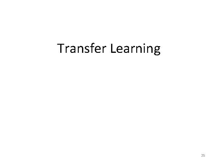 Transfer Learning 25 