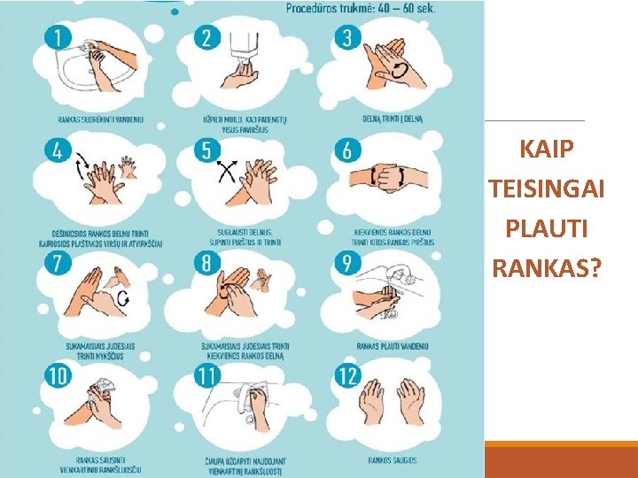 KAIP TEISINGAI PLAUTI RANKAS? 