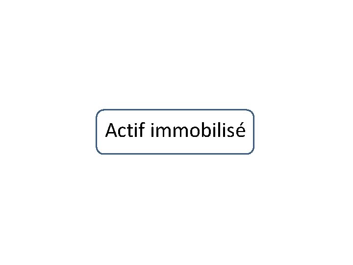 Actif immobilisé 