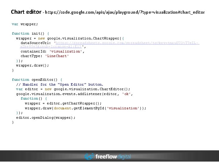 Chart editor - https: //code. google. com/apis/ajax/playground/? type=visualization#chart_editor var wrapper; function init() { wrapper Chart editor - https: //code. google. com/apis/ajax/playground/? type=visualization#chart_editor var wrapper; function init() { wrapper