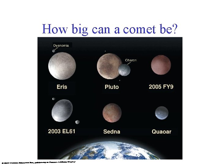 How big can a comet be? 