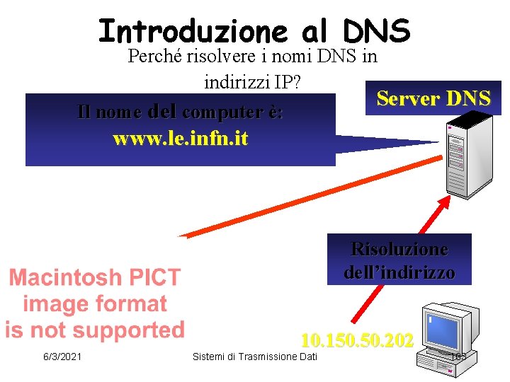 Introduzione al DNS Perché risolvere i nomi DNS in indirizzi IP? Server DNS Il