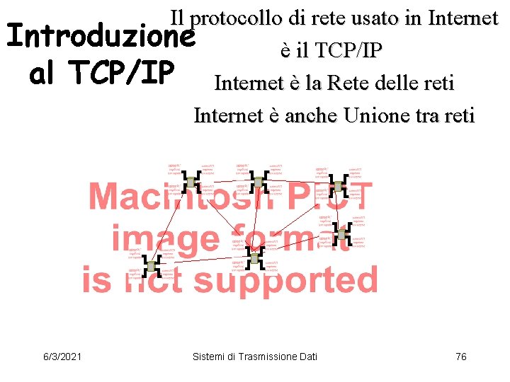 Il protocollo di rete usato in Internet Introduzione è il TCP/IP al TCP/IP Internet