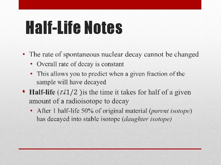 Half-Life Notes • 