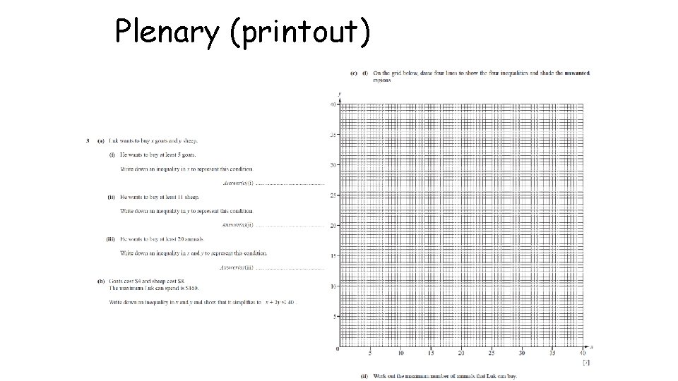 Plenary (printout) Plenary (printout)