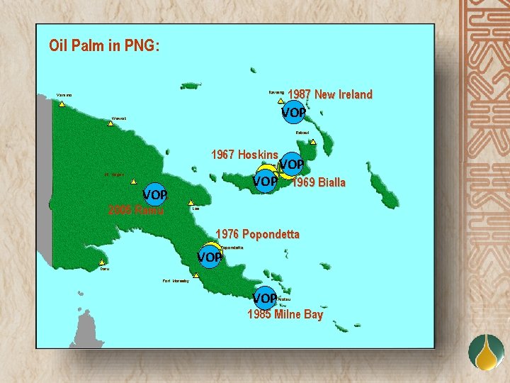 Oil Palm in PNG: Factors that affect growth : Vanimo Kavieng 1987 New Ireland