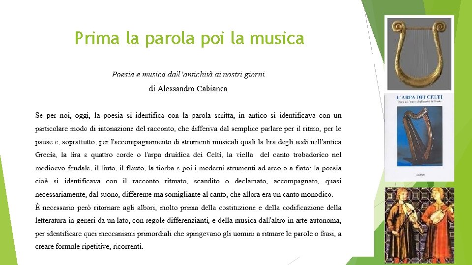 Prima la parola poi la musica 