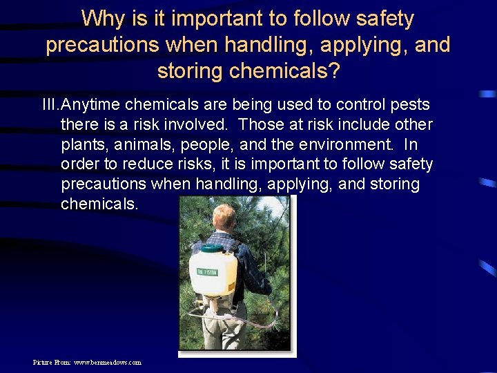 Why is it important to follow safety precautions when handling, applying, and storing chemicals?