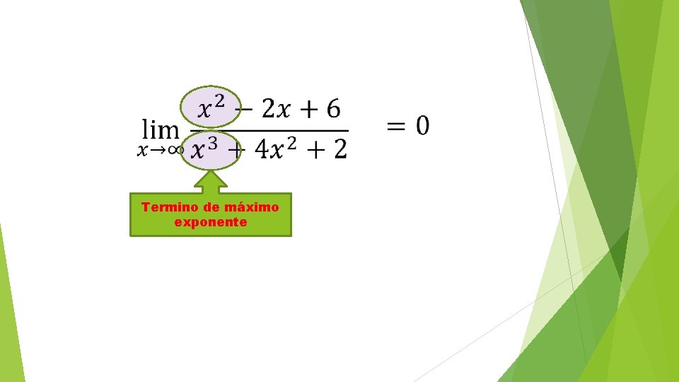 Termino de máximo exponente 