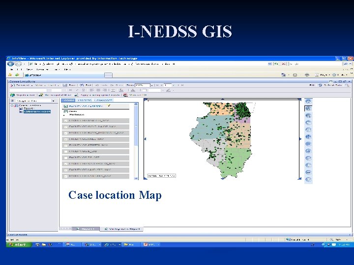 I-NEDSS GIS Case location Map 