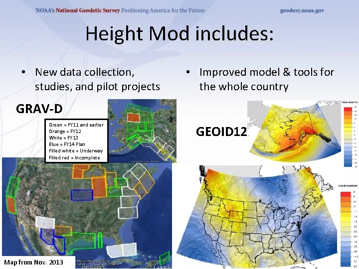 Height Mod includes: • New data collection, studies, and pilot projects • Improved model