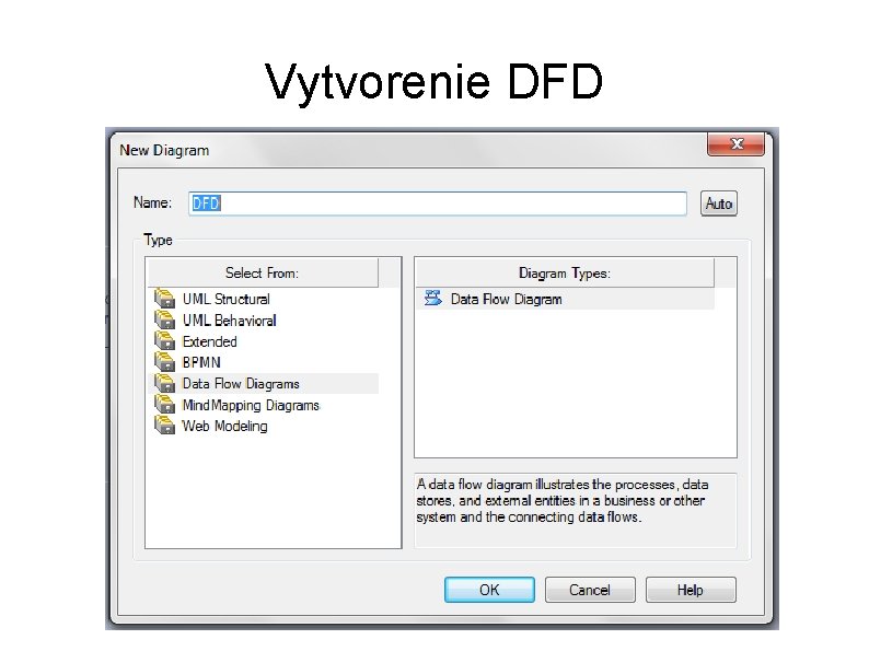 Vytvorenie DFD 