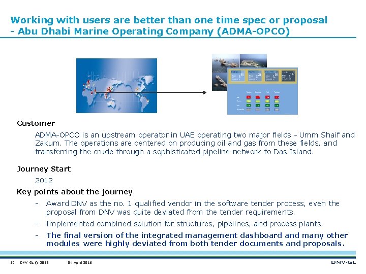 Working with users are better than one time spec or proposal - Abu Dhabi