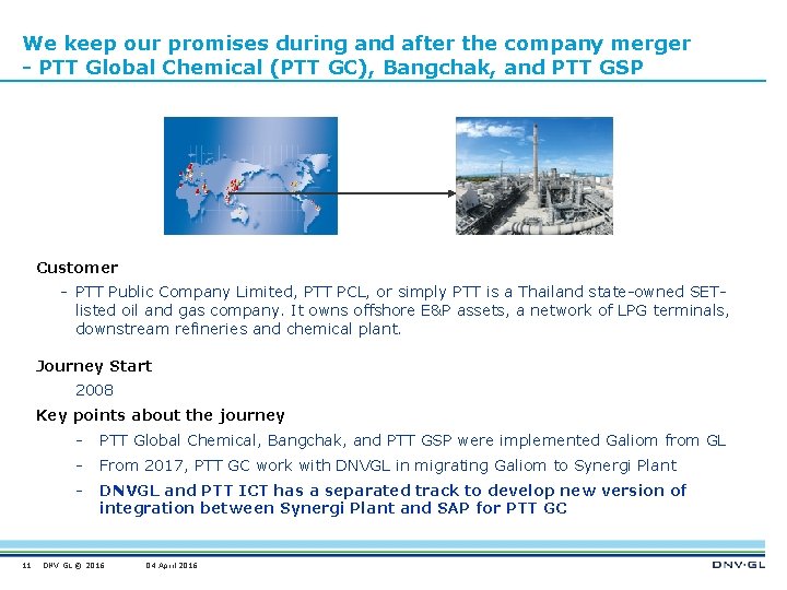 We keep our promises during and after the company merger - PTT Global Chemical