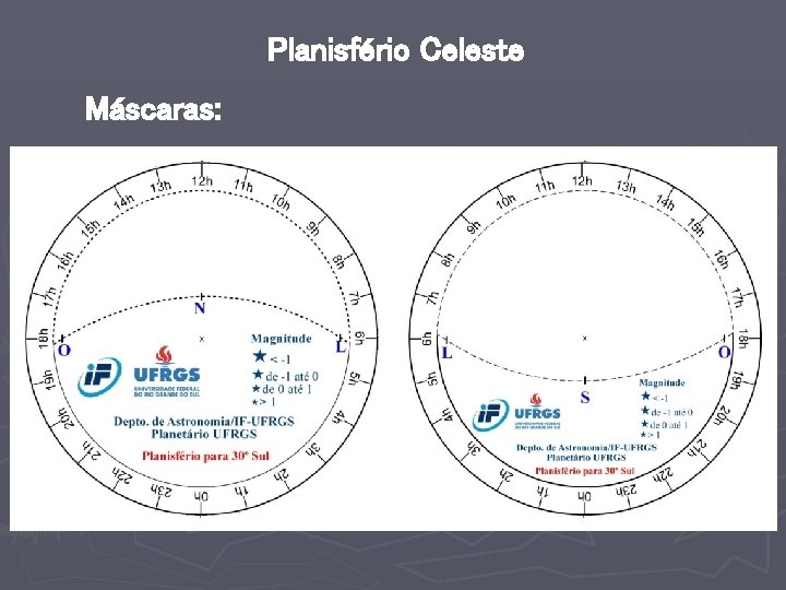 Planisfério Celeste Máscaras: 