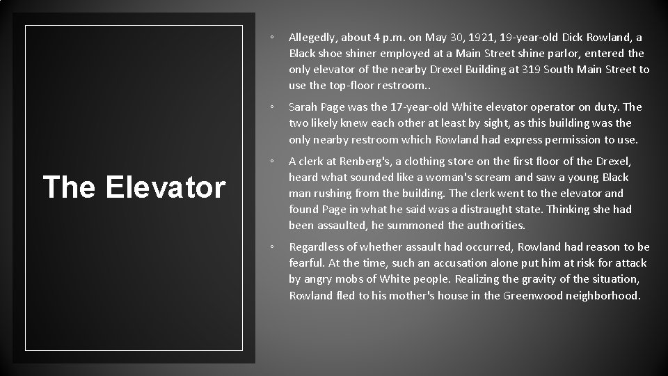 THE TULSA RACE MASSACRE MAY 31 JUNE 1