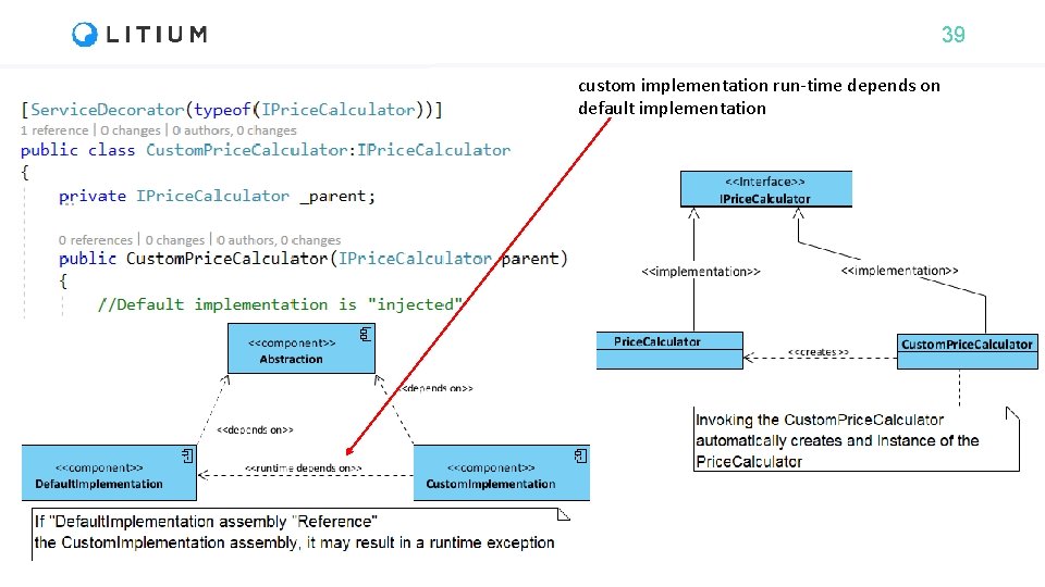 39 custom implementation run-time depends on default implementation 