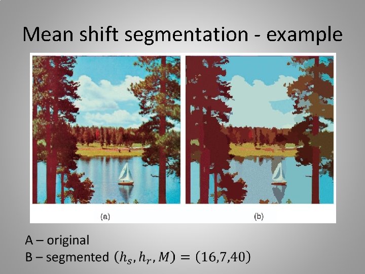 Mean shift segmentation - example 