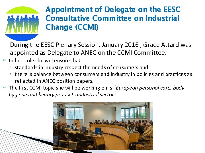Appointment of Delegate on the EESC Consultative Committee on Industrial Change (CCMI) During the