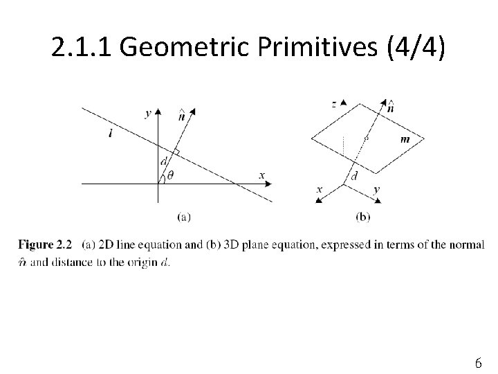 2. 1. 1 Geometric Primitives (4/4) 6 