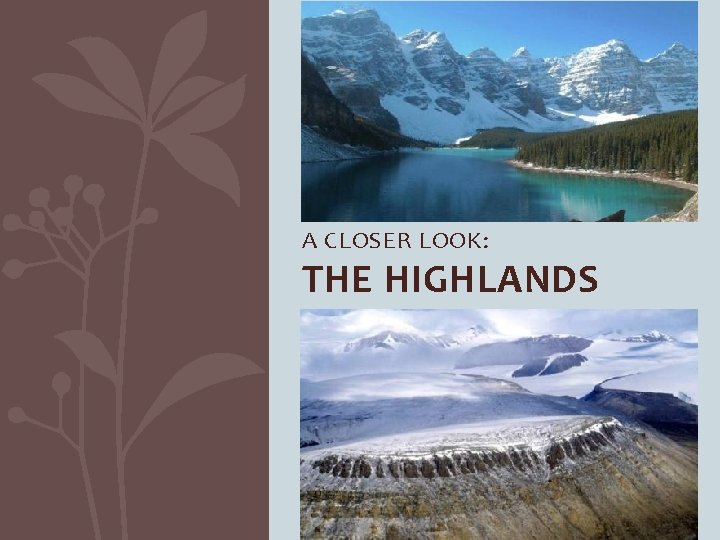 A CLOSER LOOK: THE HIGHLANDS 