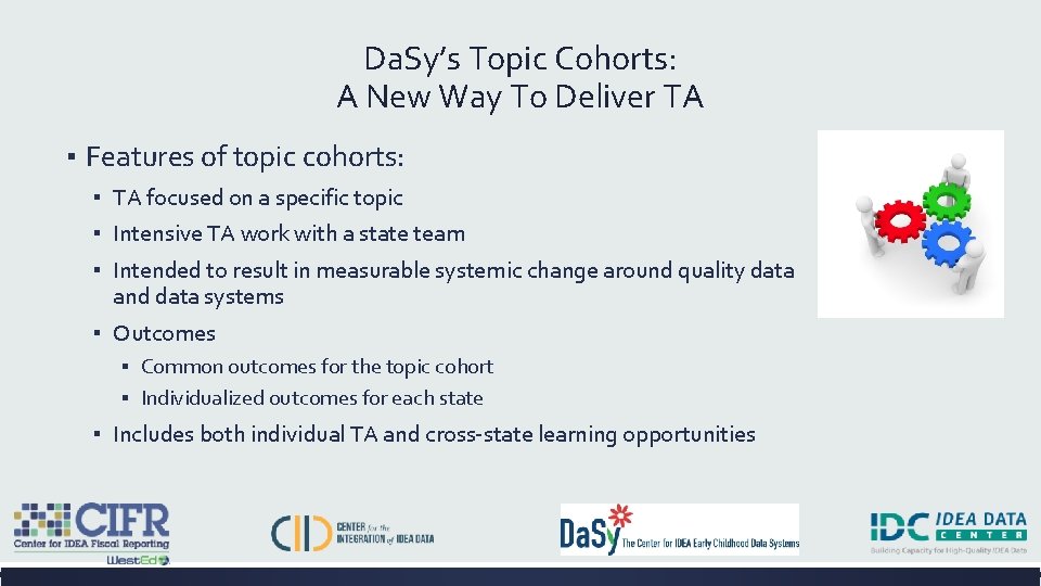 Da. Sy’s Topic Cohorts: A New Way To Deliver TA ▪ Features of topic