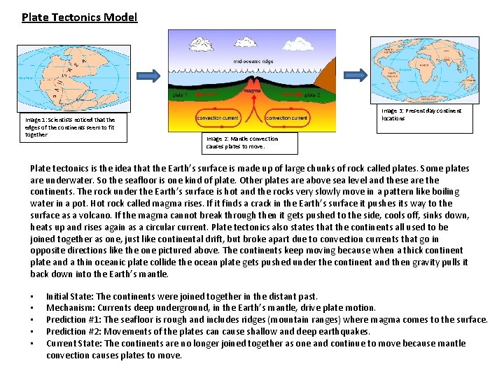 Plate Tectonics Model Image 1: Scientists noticed that the edges of the continents seem