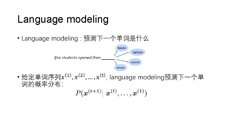 Language modeling • 