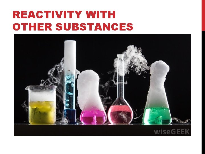 REACTIVITY WITH OTHER SUBSTANCES 