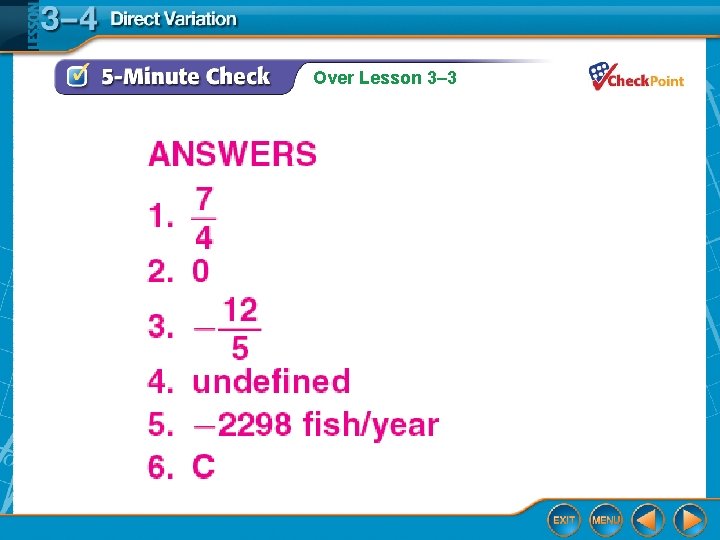 Over Lesson 3– 3 