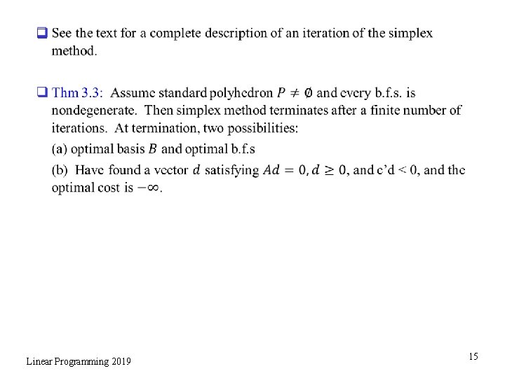 q Linear Programming 2019 15 