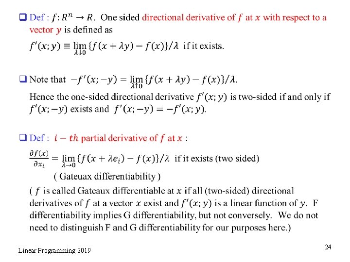 q Linear Programming 2019 24 