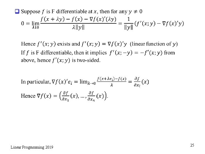 q Linear Programming 2019 25 