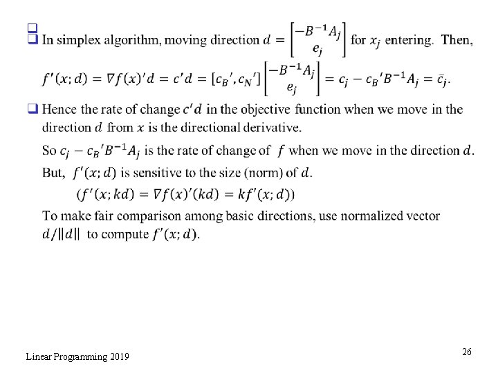 q Linear Programming 2019 26 