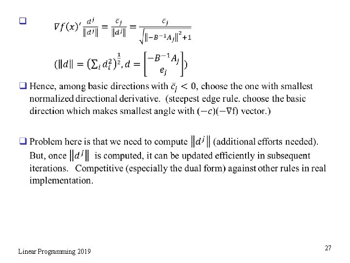 q Linear Programming 2019 27 