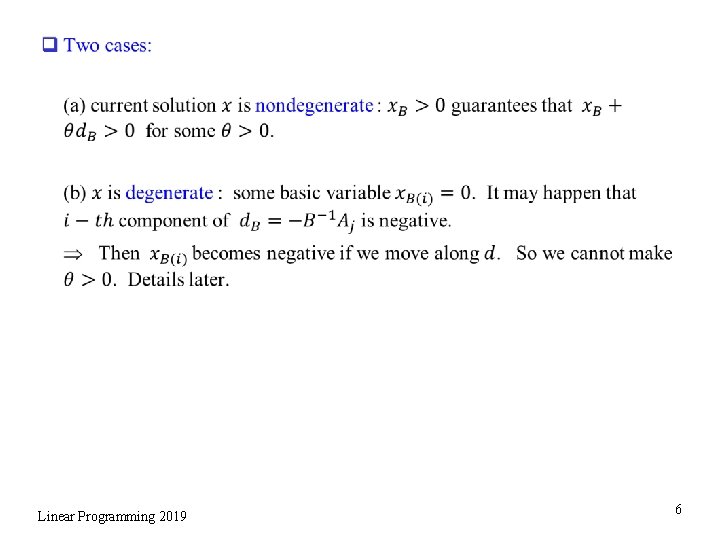 q Linear Programming 2019 6 