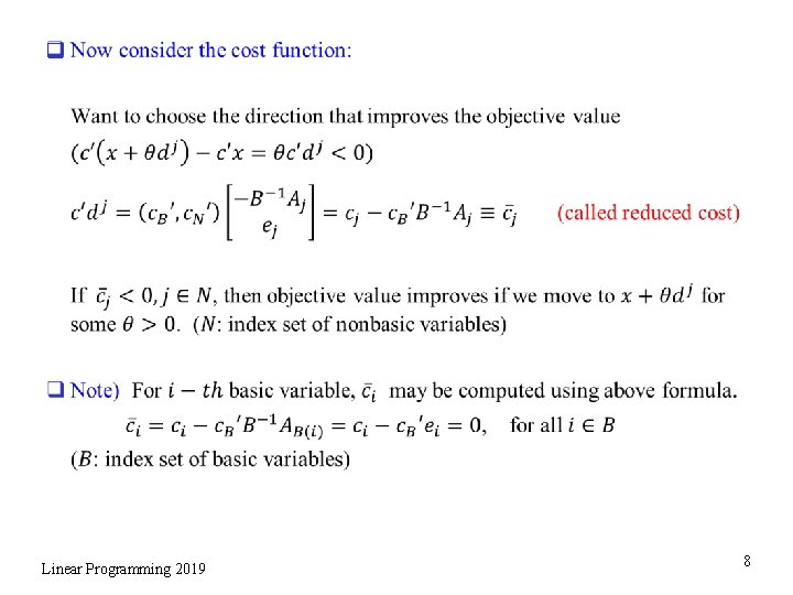 q Linear Programming 2019 8 